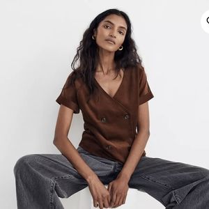 NWT Madewell Double-Breasted Corduroy Top S